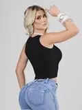 Regata Feminina Casual e Confortável com Sextavado Pit Bull Jeans