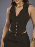 Conjunto Feminino Calça e Colete Elegante Empório Pit Bull