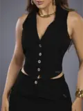 Conjunto Feminino Calça e Colete Elegante Empório Pit Bull