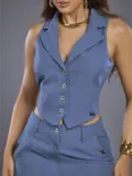 Conjunto Feminino Calça e Colete Elegante Empório Pit Bull