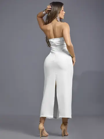 Vestido Midi Modelador Empório Pit Bull Elegante e Refinado