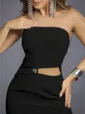 Vestido Midi Modelador Empório Pit Bull Elegante e Refinado