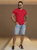 Camiseta Masculina Gola O Sofisticada e Casual Pit Bull Jeans