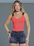 Blusa Sexy Sofisticada com Alças e Elástico Personalizado Pit Bull Jeans