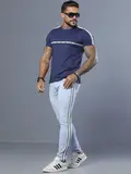 Calça Masculina Clara e Estilosa com Lateral Personalizada Pit Bull Jeans
