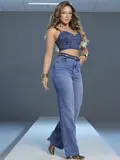 Cropped Jeans Fashion com Alças Personalizadas Pit Bull Jeans