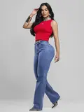 Regata Feminina Modeladora Pit Bull Jeans Leve e Confortável