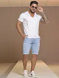 Bermuda Masculina Estilosa e Casual com Elástico no Cós Pit Bull Jeans