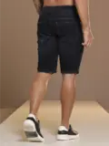 Bermuda Masculina Estilosa com Toque Destroyed e Bordado a Laser Pit Bull Jeans