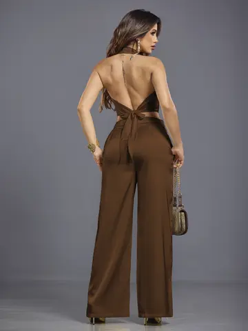 Conjunto Calça e Cropped Empório Pit Bull Sofisticado e Refinado