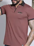 Polo Masculina Pit Bull Jeans Sofisticada e Estilosa com Detalhes em Relevo