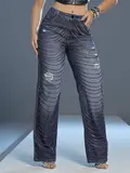 Calça Wide Leg Conceitual com Correntes e Muito Estilo Pit Bull Jeans
