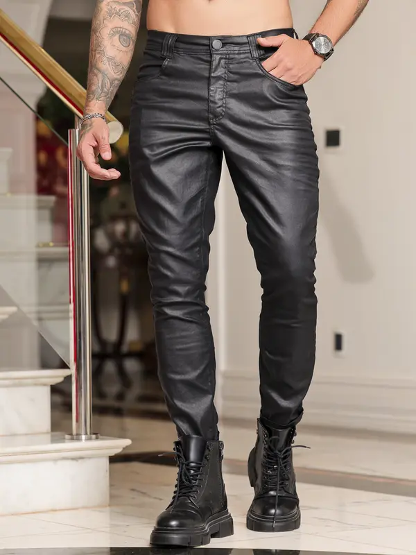 Calça Masculina Preta Estilosa e Sofisticada Pit Bull Jeans