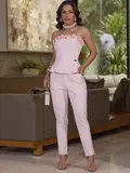 Conjunto Calça e Blusa Elegante Empório Pit Bull com Modelagem Elegante e Casual