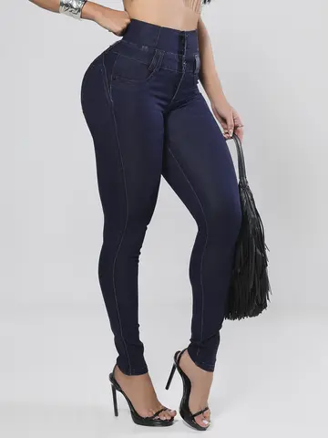 Calça Cintura Perfeita Lavado Escuro Modeladora e Sofisticada Pit Bull Jeans