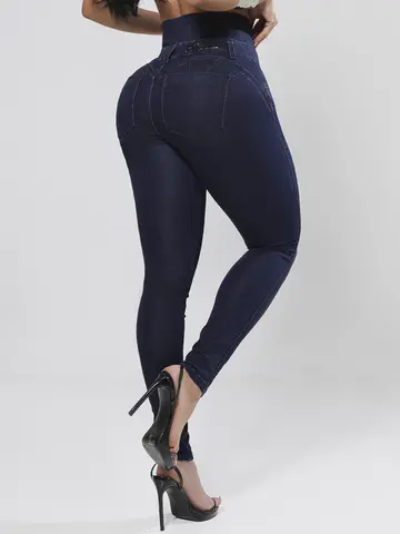 Calça Cintura Perfeita Lavado Escuro Modeladora e Sofisticada Pit Bull Jeans