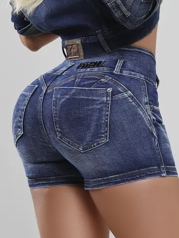 Short Cós Largo Cintura Alta Pit Bull Jeans Confortável e Refinado