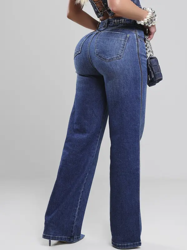 Calça Wide Leg Sofisticada Pit Bull Jeans Elegante e Confortável