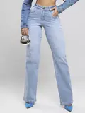 Calça Wide Leg Clara Elegante e Confortável Pit Bull Jeans