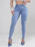 Calça Skinny Confortável e Elegante com Lavado Claro Pit Bull Jeans