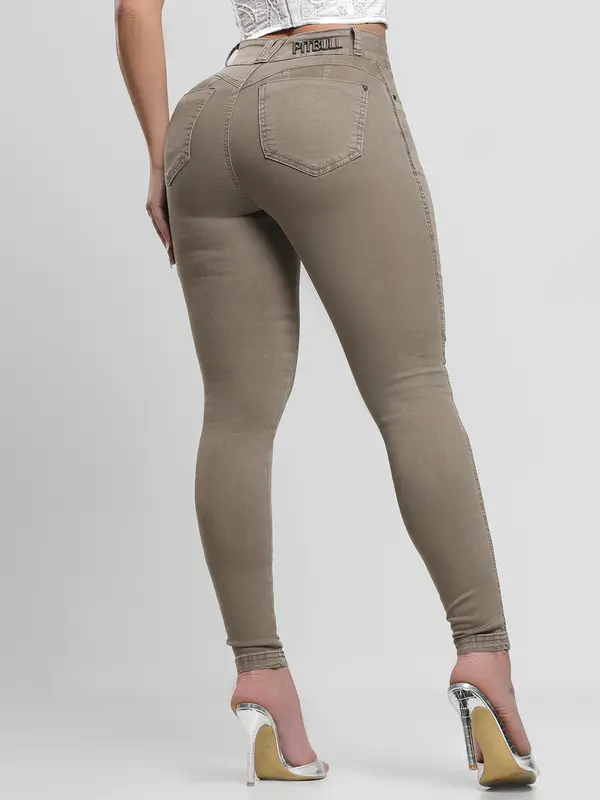 Calça Skinny Feminina Color Casual e Estilosa Pit Bull Jeans