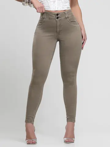 Calça Skinny Feminina Color Casual e Estilosa Pit Bull Jeans