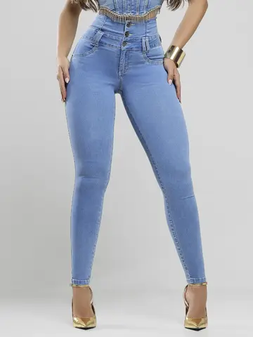 Calça Cintura Perfeita Clara Confortável e Sofisticada Pit Bull Jeans