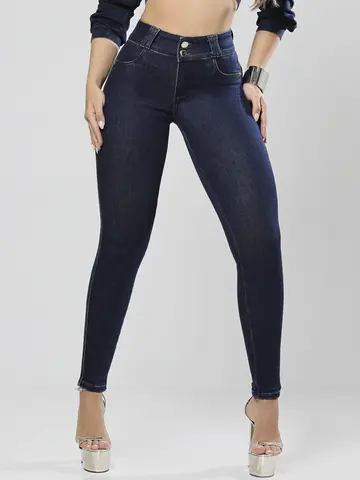 Calça Skinny Feminina Pit Bull Jeans Elegante e Versátil com Lavado Escuro