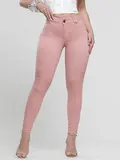 Calça Hot Pants Color Cintura Alta Pit Bull Jeans Modeladora e Estilosa