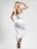 Calça Hot Pants Branca Cintura Alta Modeladora com Cinto Pit Bull Jeans