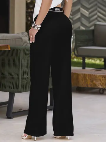 Calça Alfaiataria Elegante e Estilosa com Cinto de Strass Empório Pit Bull