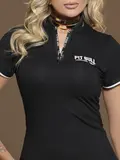 Vestido Polo Preto Sofisticado e Elegante com Modelagem Ajustada Pit Bull Jeans