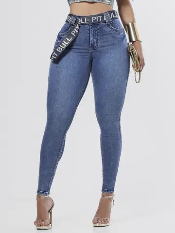 Calça Hot Pants Modeladora e Sofisticada com Cinto Pit Bull Jeans