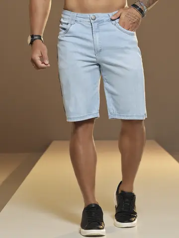 Bermuda Masculina Estilosa e Confortável com Lateral Personalizada Pit Bull Jeans
