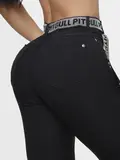 Calça Montaria Preta Modeladora com Cinto Personalizado Pit Bull Jeans