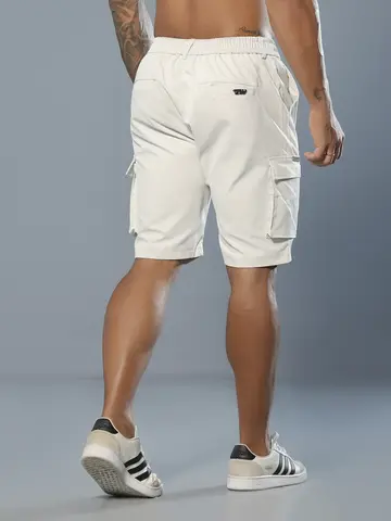 Bermuda Masculina Pit Bull Jeans Casual com Amarração e Bolsos Cargo