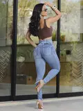 Calça Cintura Perfeita Modeladora e Confortável com Lavado Médio Pit Bull Jeans