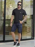 Bermuda Masculina com Lavado Escuro Pit Bull Jeans Confortável e Estilosa