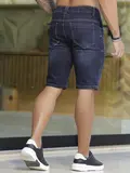 Bermuda Masculina com Lavado Escuro Pit Bull Jeans Confortável e Estilosa