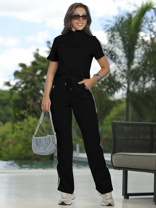 Conjunto Calça e T-shirt Estilosa e Confortável com Lateral Personalizada Empório Pit Bull