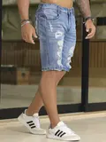 Bermuda Masculina Confortável e Casual com Estilo Destroyed Pit Bull Jeans