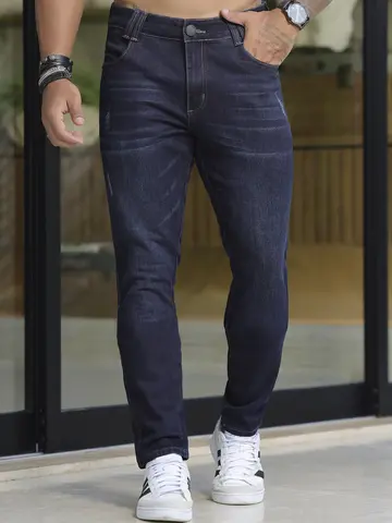 Calça Masculina Pit Bull Jeans Estilosa e Casual com Lavado Escuro