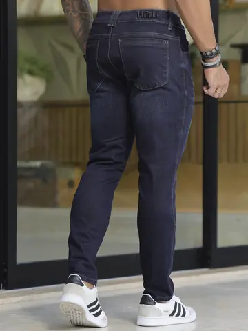 Calça Masculina Pit Bull Jeans Estilosa e Casual com Lavado Escuro