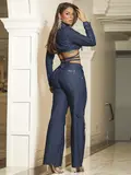 Calça Pantalona Pit Bull Jeans Sofisticada e Elegante com Bolsos Cargo