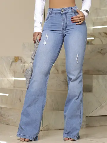 Calça Flare Confortável e Casual Pit Bull Jeans com Caimento Elegante