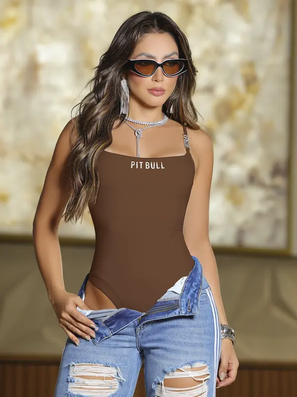 Body Estiloso e Sofisticado com Enfeite nas Alças Pit Bull Jeans