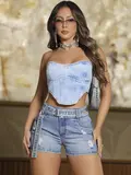 Short Soltinho Confortável e Estiloso com Cinto Personalizado Pit Bull Jeans