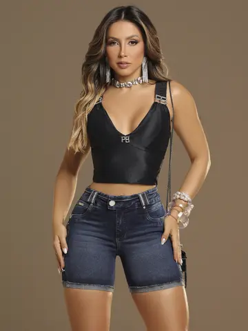 Blusa Sexy Preta Elegante e Refinada com Alças Personalizadas Pit Bull Jeans