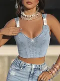 Cropped Sofisticado e Modelador com Alças e Laterais Personalizadas Pit Bull Jeans