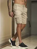 Bermuda Masculina Color Pit Bull Jeans Casual e Sofisticada com Bolsos Cargo